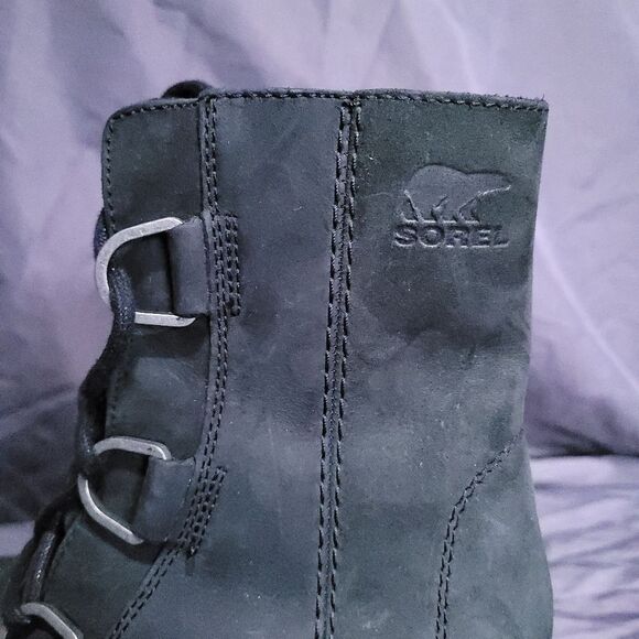 Sorel Joan of Arc II Wedge Boots Black Womens 6.5 - Picture 8 of 10
